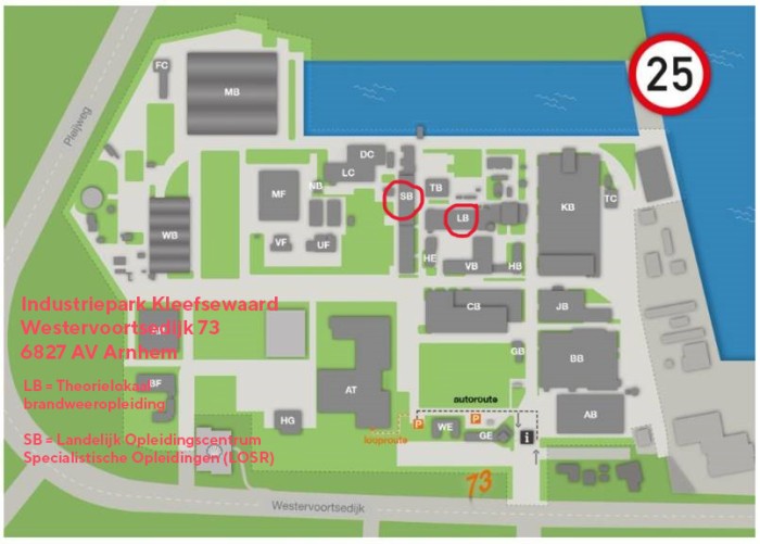Plattegrond  Industriepark Kleefsewaard, Arnhem